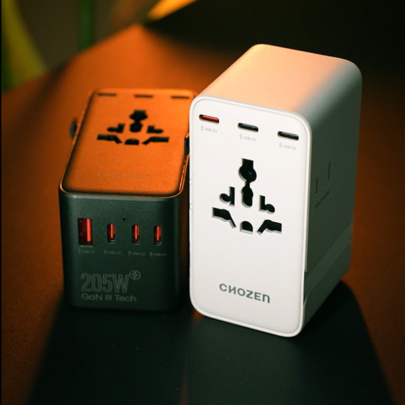 UltraFlux 205W 極速旅充 | 極速205W氮化鎵萬國插座